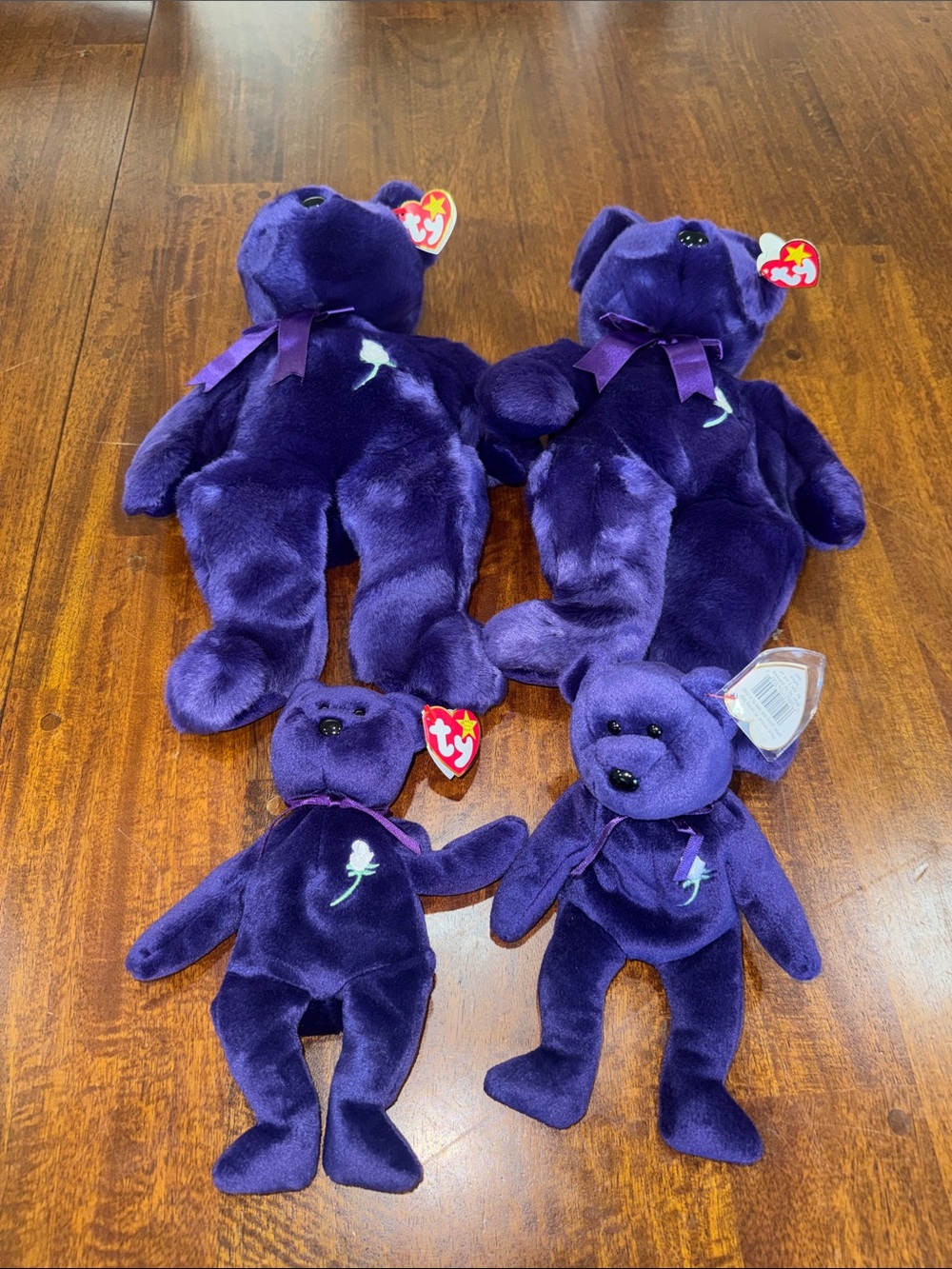 Lot of 4 “Princess” Princess Diana of Wales Beanie Babies and Beanie Buddies